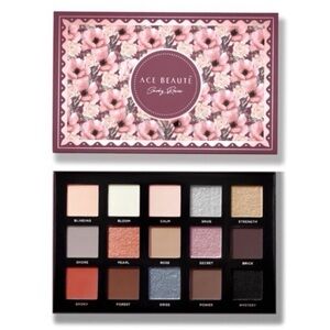 Ace Beaute Eyeshadow Palette - Pink, Gold, Silver, Brown Shades
